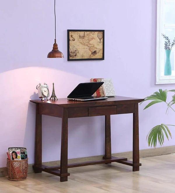 Cambria Z Solid Wood Writing Table In Honey oak Finish - Ouch Cart