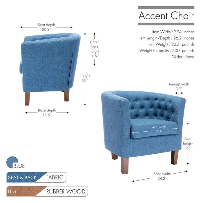 Cecille Upholstered Made to Order Barrel Chair - Ouch Cart