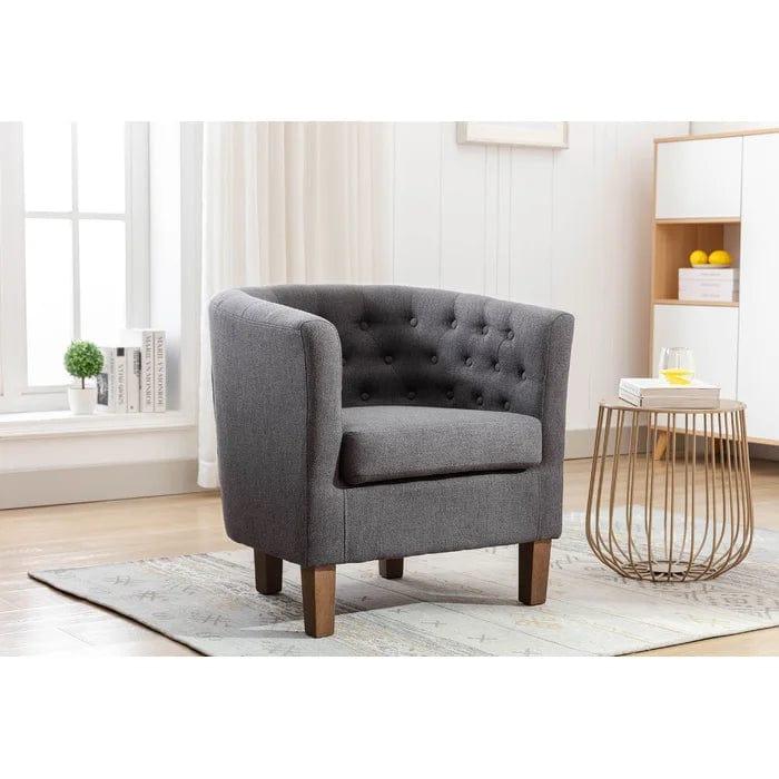 Cecille Upholstered Made to Order Barrel Chair - Ouch Cart | Tub chair