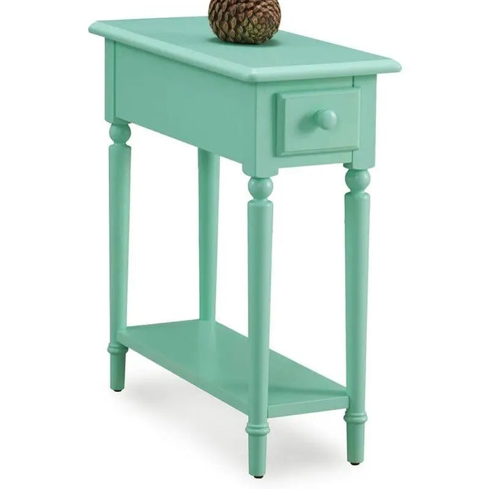 Center Tall Solid Wood End Table with Storage - Ouch Cart