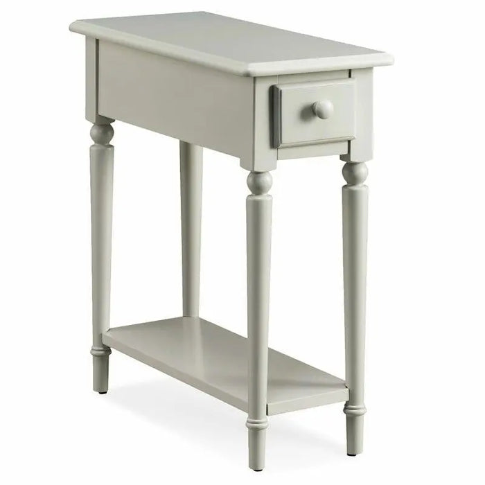 Center Tall Solid Wood End Table with Storage - Ouch Cart