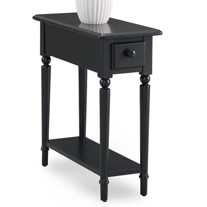 Center Tall Solid Wood End Table with Storage - Ouch Cart