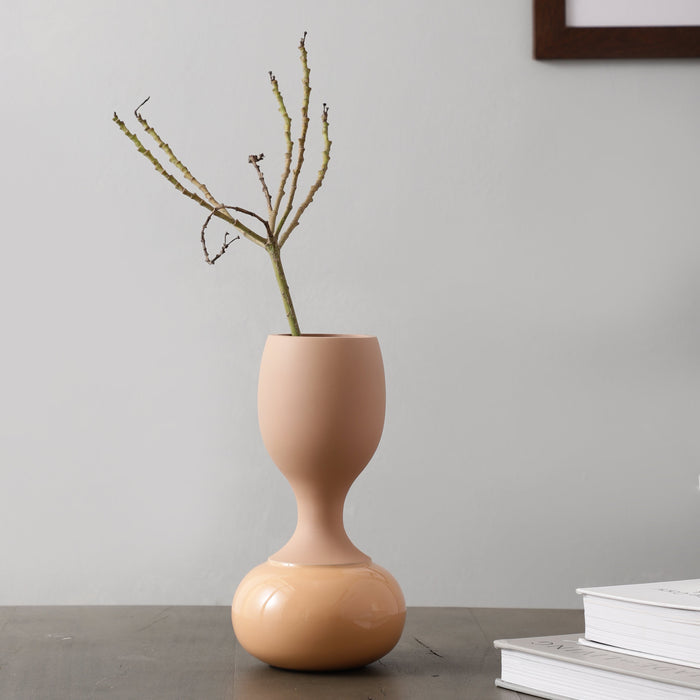 Chalice Peach Enamel Vase M.M.I. OVERSEAS