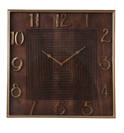 Chateau Square Gold Wall Clock - Ouch Cart