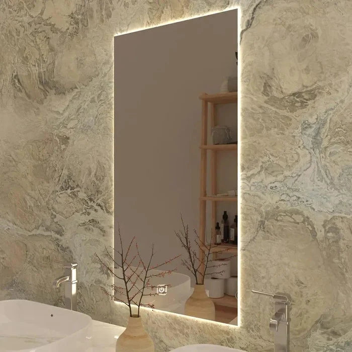 Chic & Minimalist Rectangular LED Bathroom Mirror - Ouch Cart
