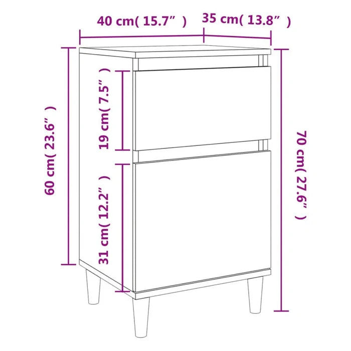 Chloe Drawer Bedside Table Ouch Cart