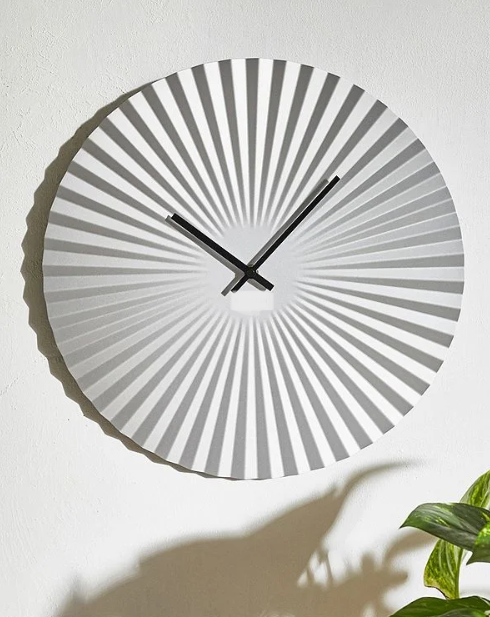 Circle White Wall Clock N.R.HOMESDECOR
