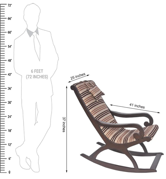 Classic Wooden Rocking Chair for Living Room and Home Garden - Ouch Cart