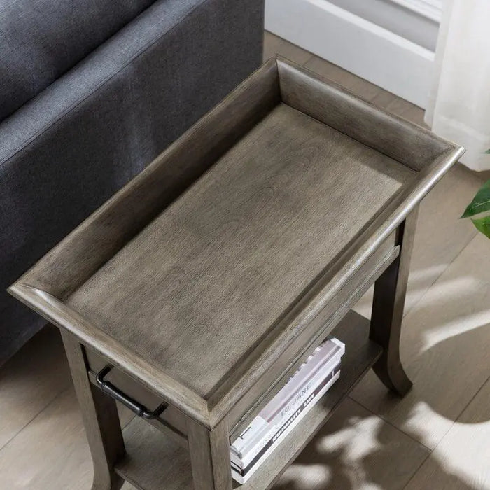 Clermont Tall Tray Top End Table with Storage - Ouch Cart