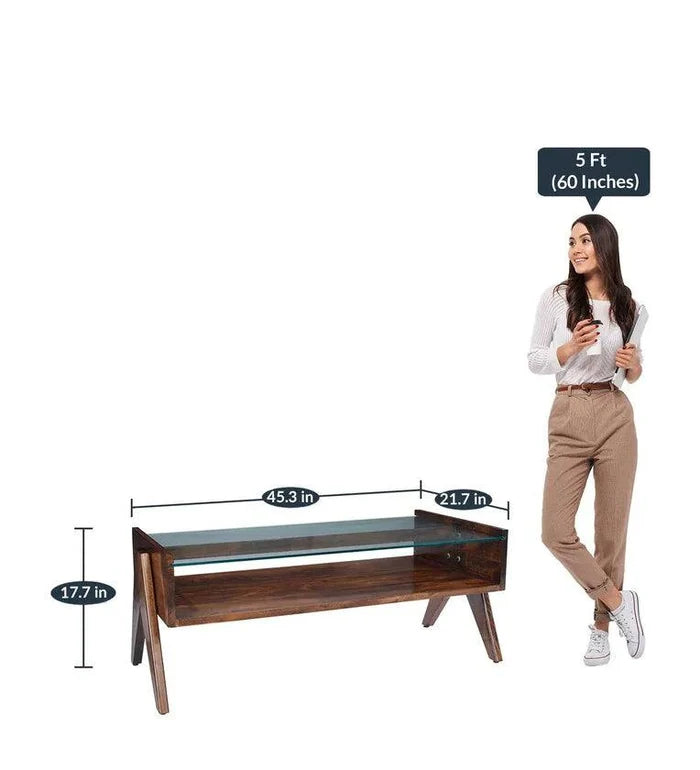 Coffee Table in Brown Colour - Ouch Cart