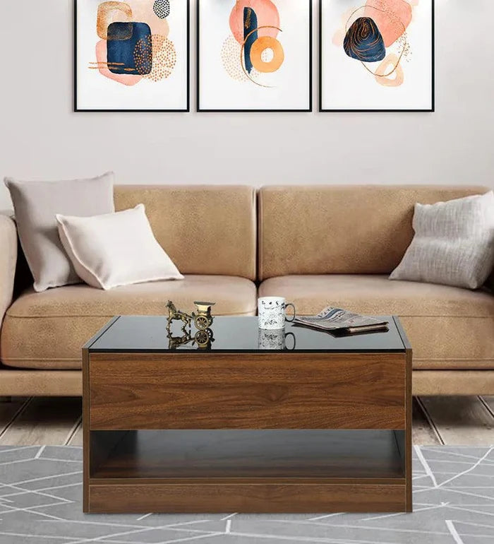 Coffee Table in Columbian Walnut Finish - Ouch Cart