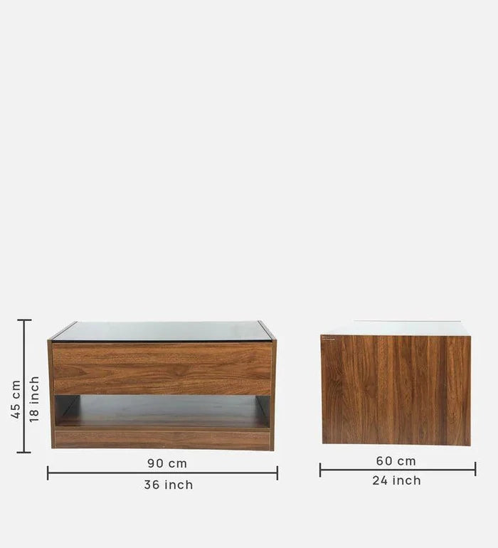 Coffee Table in Columbian Walnut Finish - Ouch Cart