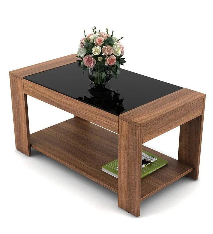 Coffee Table In Exotic Teak Finish - Ouch Cart