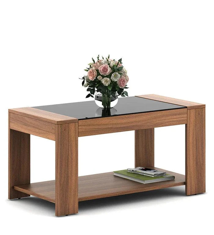 Coffee Table In Exotic Teak Finish - Ouch Cart