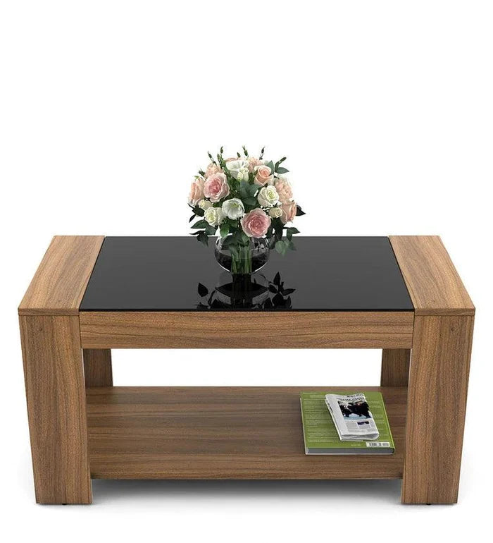 Coffee Table In Exotic Teak Finish - Ouch Cart