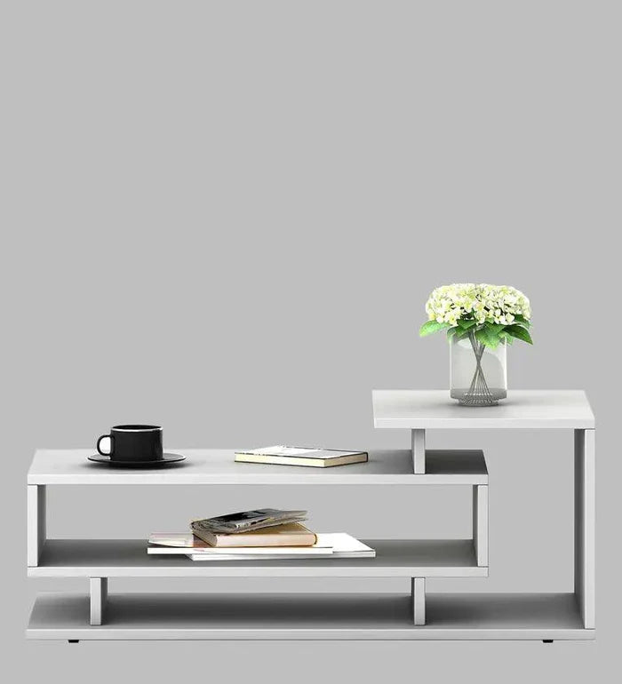 Coffee Table In Frosty White Colour - Ouch Cart
