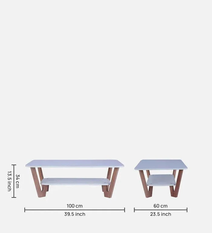 Coffee Table in Frosty White Colour - Ouch Cart