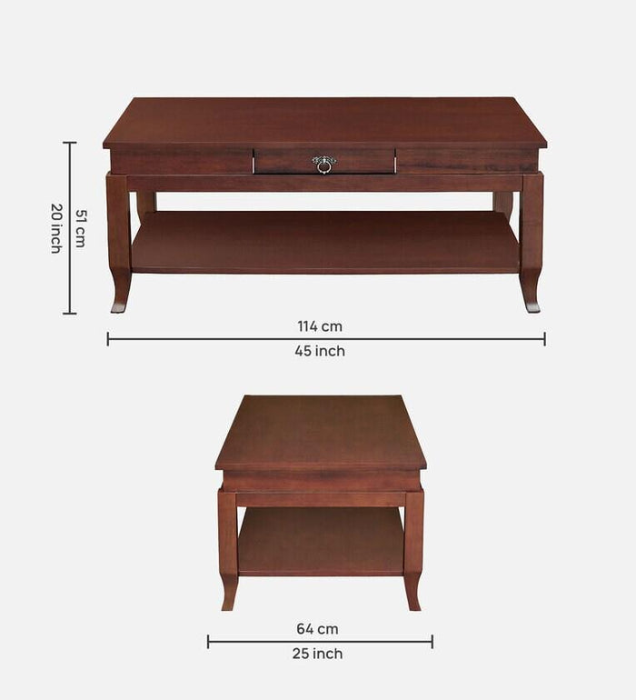Coffee Table in Mahogany Finish - Ouch Cart
