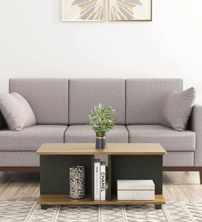 Coffee Table in Oak & Grey Finish - Ouch Cart