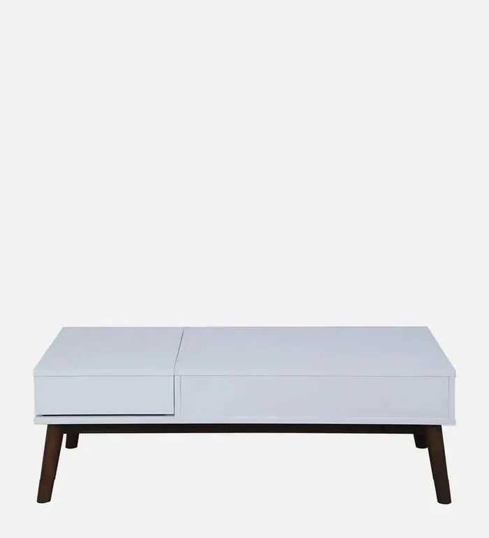 Coffee Table In White Finish - Ouch Cart