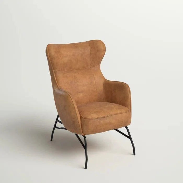 Colm Vegan Leather Wingback Chair - Ouch Cart