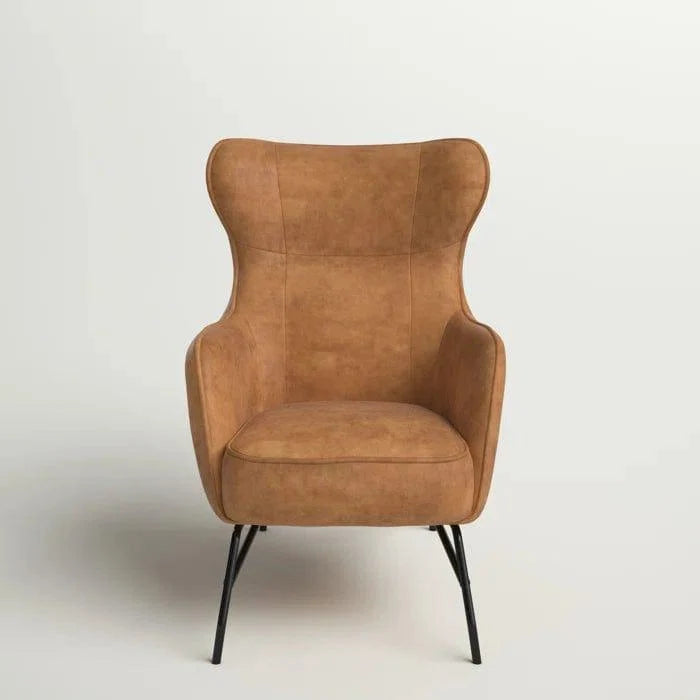 Colm Vegan Leather Wingback Chair - Ouch Cart