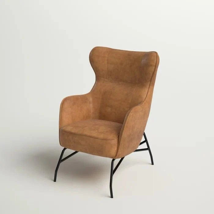 Colm Vegan Leather Wingback Chair - Ouch Cart