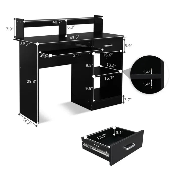 Computer Desk Ouch Cart