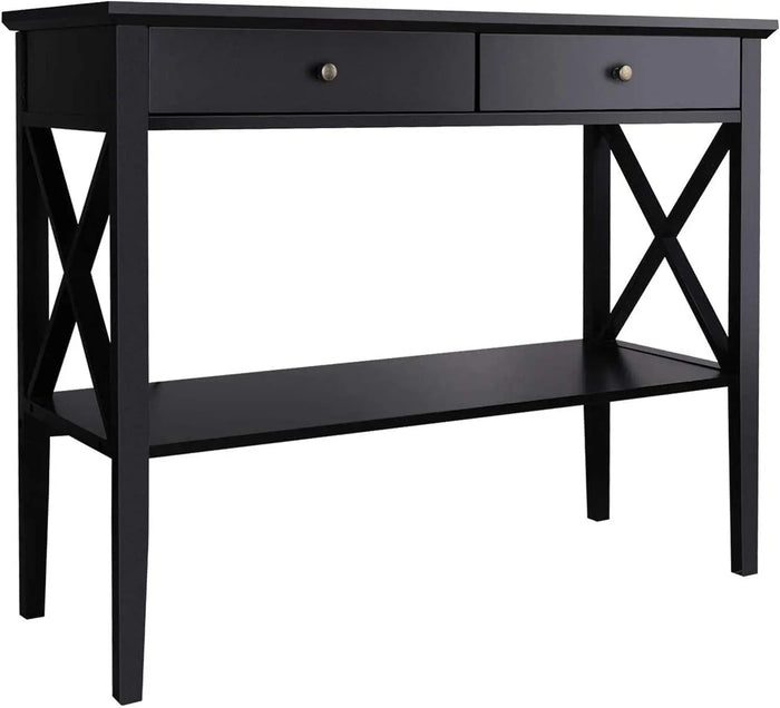 Console Table with 2 Drawers, Sofa Table Narrow for Entryway, - Ouch Cart