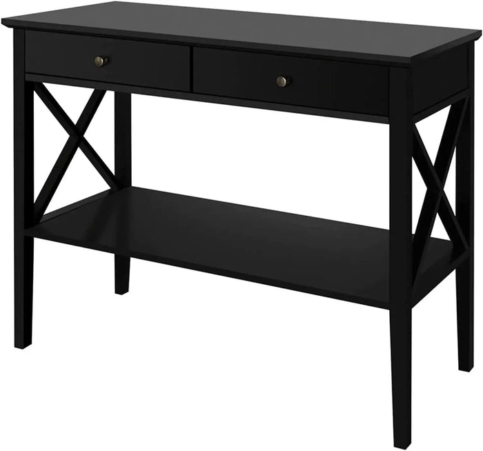 Console Table with 2 Drawers, Sofa Table Narrow for Entryway, - Ouch Cart