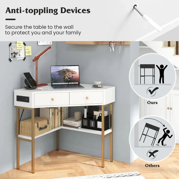'' Corner Computer Desk for Efficient Workspaces" Ouch Cart