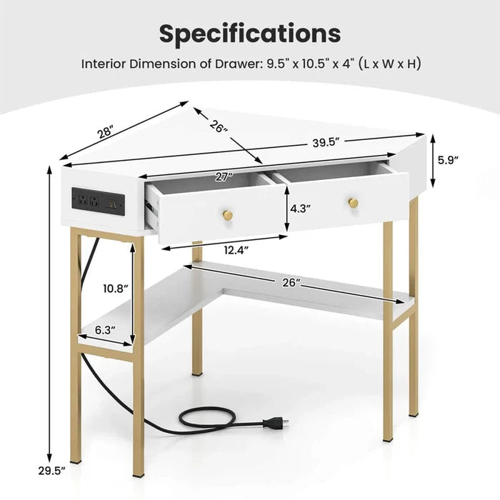 '' Corner Computer Desk for Efficient Workspaces" Ouch Cart