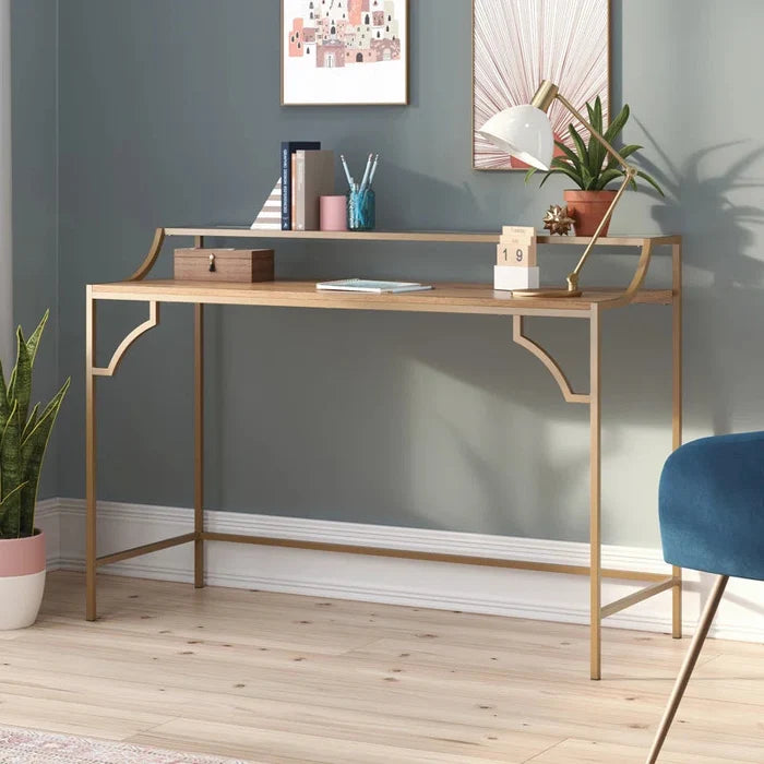 Corner Metal Base Writing Desk ouch cart
