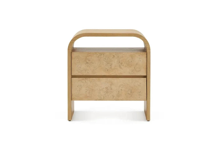 Crescent 2-Drawer Nightstand - Ouch Cart