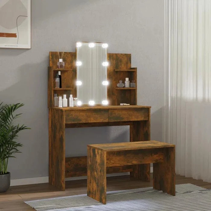 Cristobal Dressing Table with Mirror - Ouch Cart