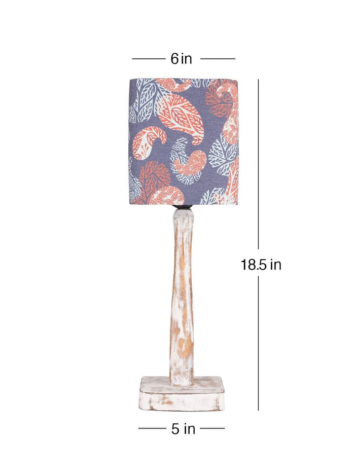 Curve Distress white Lamp with Colorful Ambee shade - Ouch Cart