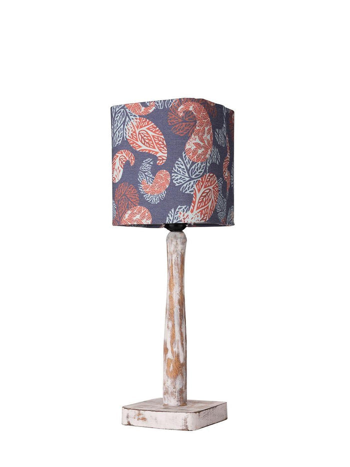Curve Distress white Lamp with Colorful Ambee shade - Ouch Cart
