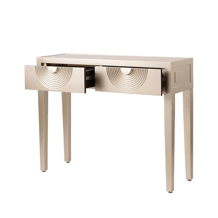 Daiki Console Table for Living Room Furniture, Mirror Top Table Ouch Cart