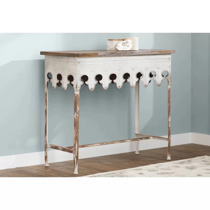 Dalia Solid Wood Top Console Table Ouch Cart