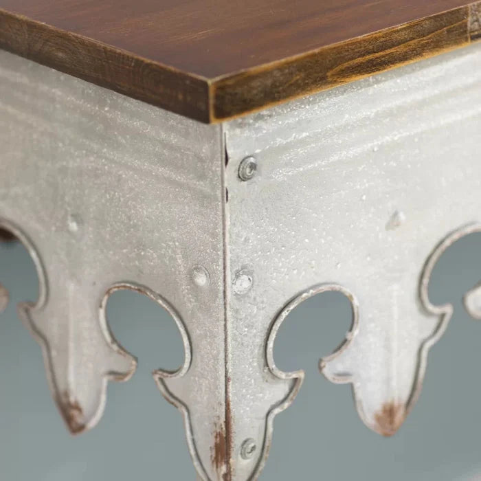 Dalia Solid Wood Top Console Table Ouch Cart