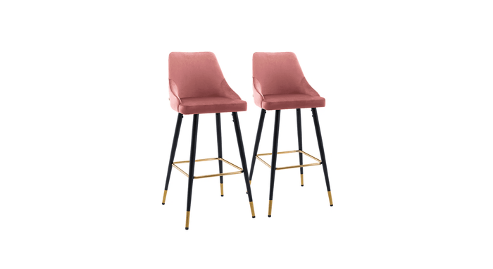 DAVAN BAR STOOL PINK SET OF 2 - Ouch Cart