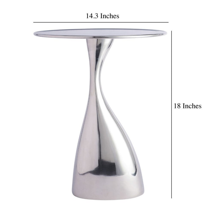 De Maison Decor Ernest Table In Blue Enamel Silver Finish - OUCHCART | Table