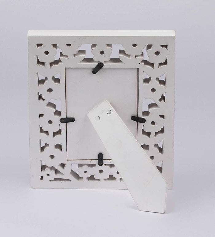 Decorative and Hand Crafted Metal Inlay Table Top Wooden Photo Frame AHPF22 (Size: 25 cm x 20 cm x2 cm) - Ouch Cart