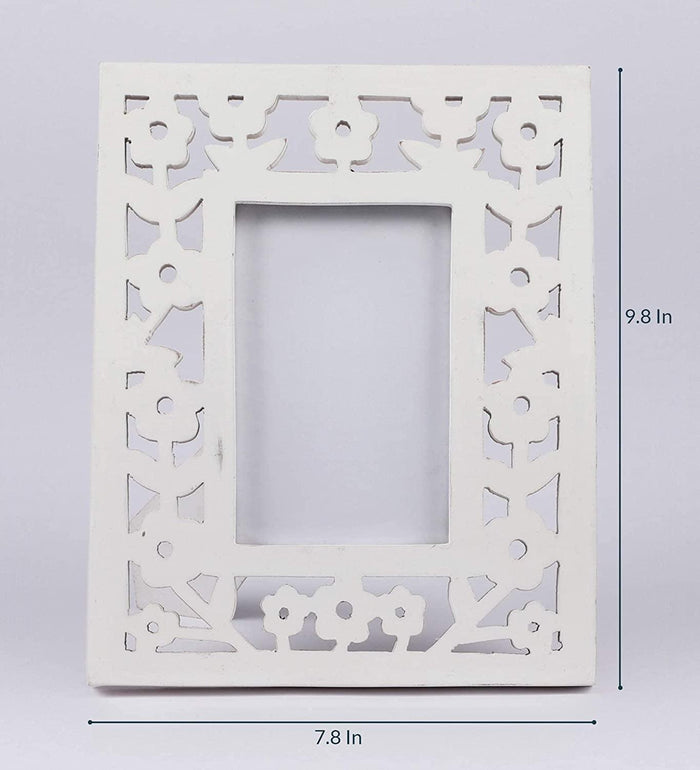 Decorative and Hand Crafted Metal Inlay Table Top Wooden Photo Frame AHPF22 (Size: 25 cm x 20 cm x2 cm) - Ouch Cart