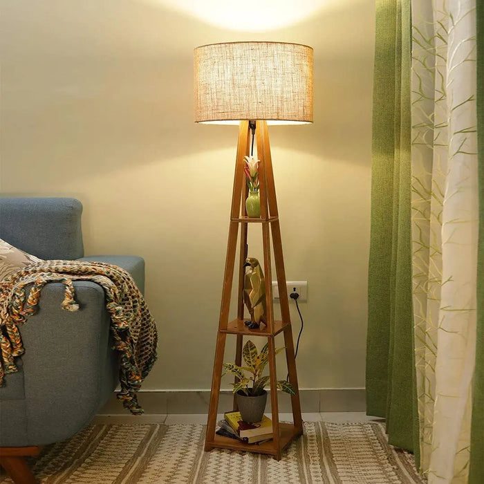 Decorative Wooden Floor Lamp for Home Decoration Living Room Corner - Ouch Cart
