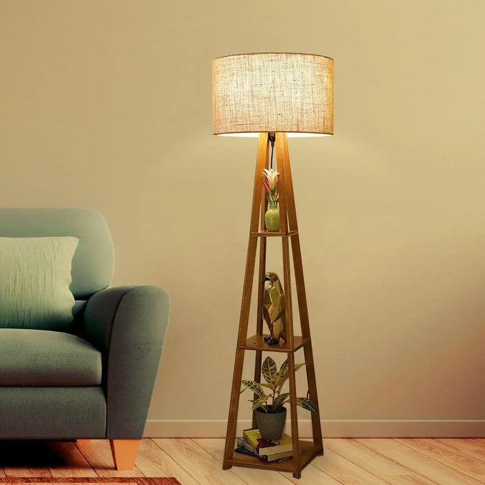 Decorative Wooden Floor Lamp for Home Decoration Living Room Corner - Ouch Cart