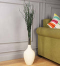 Deidra Fawn White Brass Table Vase, M.M.I. OVERSEAS
