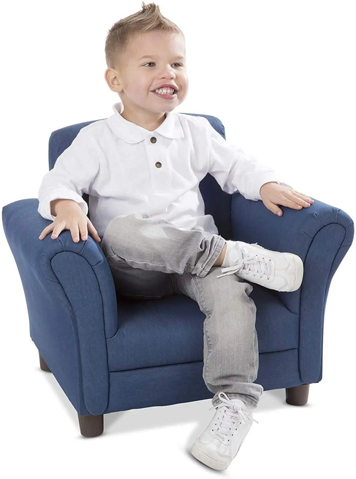 Denim Fabric Child’s Armchair (Kid’s Furniture) - Ouch Cart