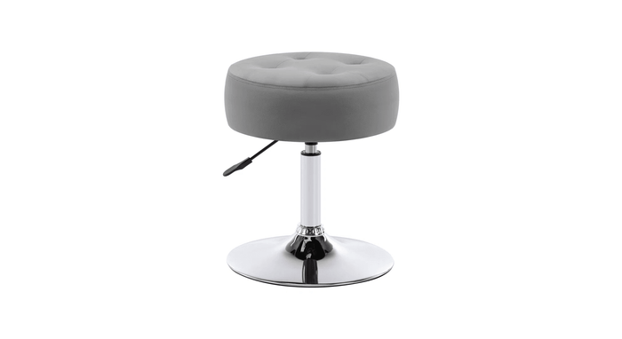 DERIA VANITY STOOL GREY - Ouch Cart