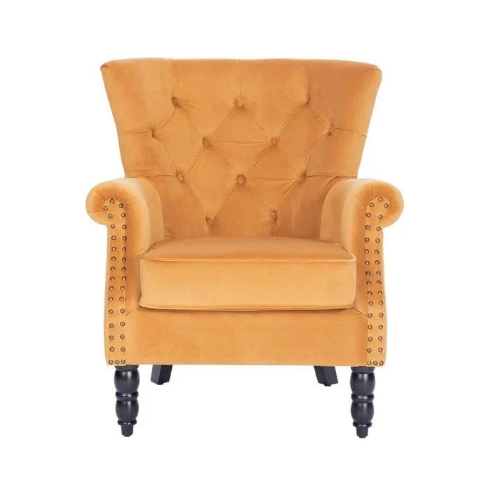 Devlin Wide Tufted Wingback Chair - Ouch Cart
